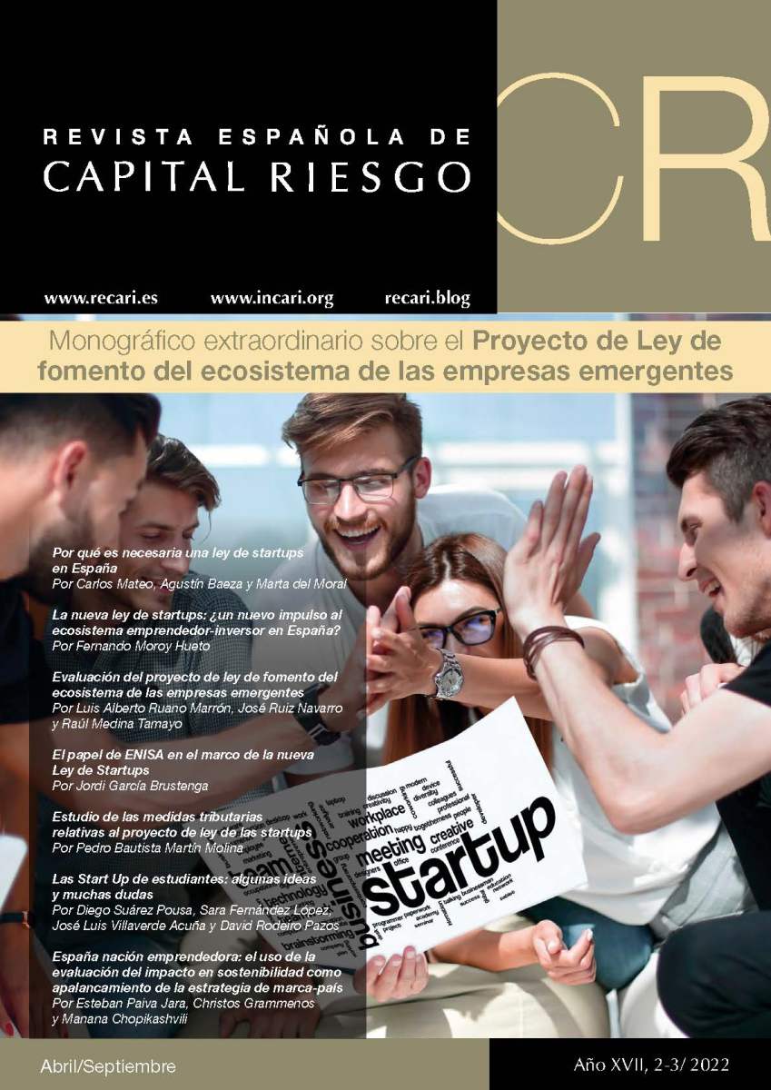 Portada Revista Española de Capital Riesgo 2T+3T.2022. Monográfico ...